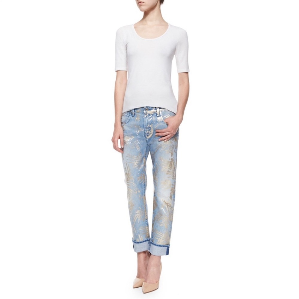7 For All Mankind Cropped Relaxed Skinny Jeans
